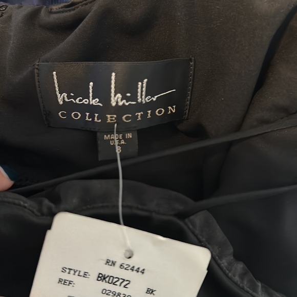 Nicole Miller Black Satin Dress - Picture 3 of 3